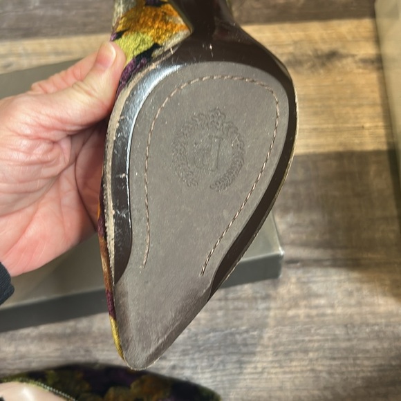 Pollini Italian Floral Heels Size 39 1/2 Floral - Picture 9 of 15